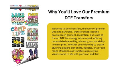 Custom Direct to Film - DTF Transfers - We Print You Press
