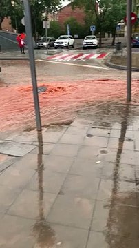 Calles de Sant Andreu de la Barca, desbordadas