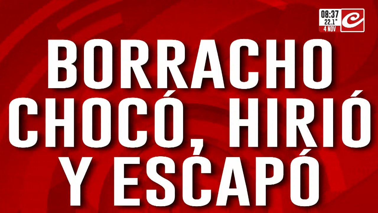 Manejaba completamente borracho, chocó a motociclistas y escapó