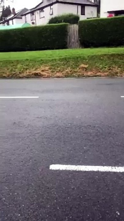 The rogue driver at a Machynlleth car rally captured overtaking cars on a blind corner