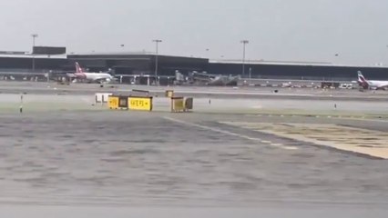 Inundaciones en el Aeropuerto del Prat en Barcelona