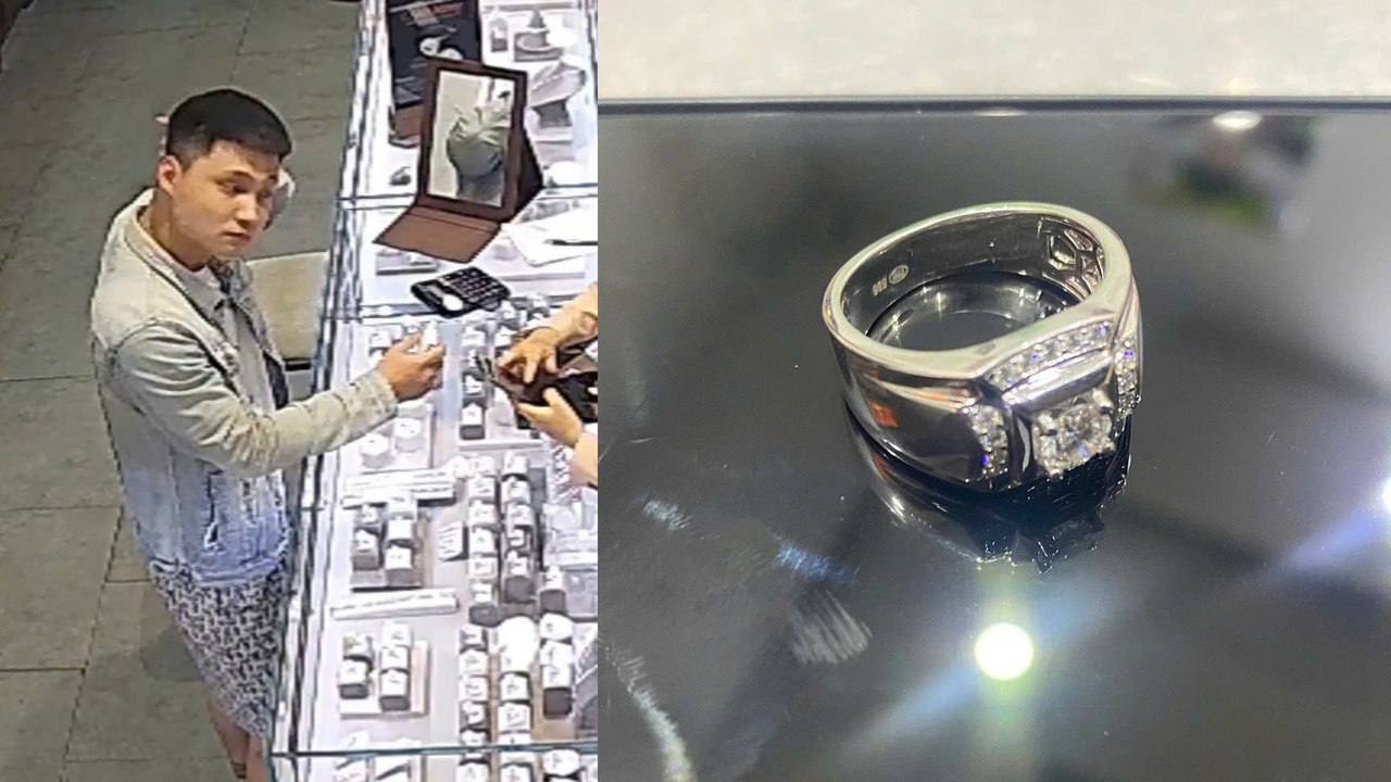 Thanh niên giả vờ hỏi mua nhẫn kim cương, cuỗm ngay một chiếc gần 80 triệu đồng trước mắt chủ hàng