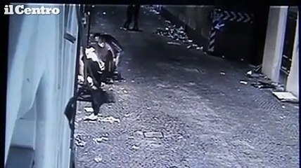 Incendio Palazzo Paone a L'Aquila