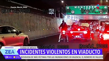 Denuncian inseguridad en el Viaducto Miguel Alemán, CDMX