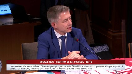 100% Sénat - Budget 2025 : Gil Avérous, ministre des sports auditionné