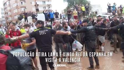 População atira lama e xinga rei da Espanha em visita a Valência