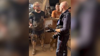 Desperate flood-stricken residents in Valencia town claim French rescuers first to help