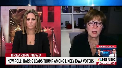 Kamala Harris takes lead over Donald Trump in Iowa.