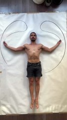 Artist is using dance and movements to paint his canvas!