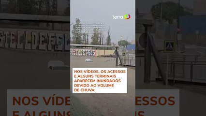 Chuvas torrenciais inundam aeroporto de Barcelona uma semana após tragédia em Valência #shorts