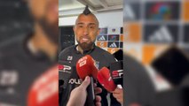 A Vidal le preguntan si fue el último partido de Palacios en el Monumental y así reacciona