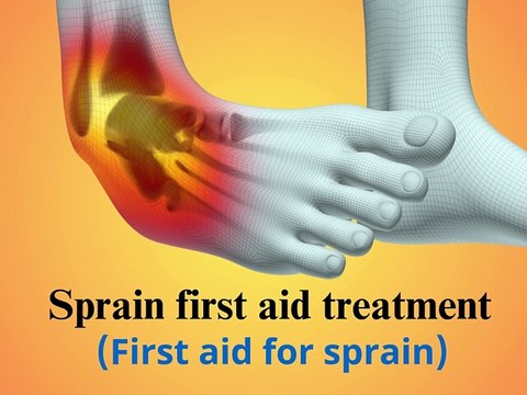 What is the first aid for sprain, What are the 5 steps for treating a sprain,