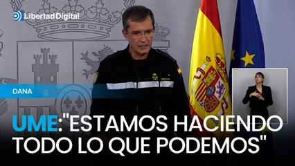 La UME reconoce el "dolor" de la población afectada por la DANA en Valencia y pide "paciencia" ante la compleja situación
