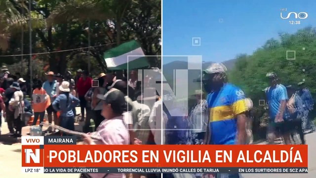 SCZ Pobladores en vigilia en plaza de Mairana celebrarán un cabildo para repudiar bloqueos