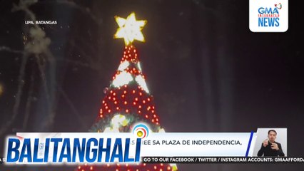Higanteng Christmas tree sa Plaza de Independencia, pinailawan | Balitanghali