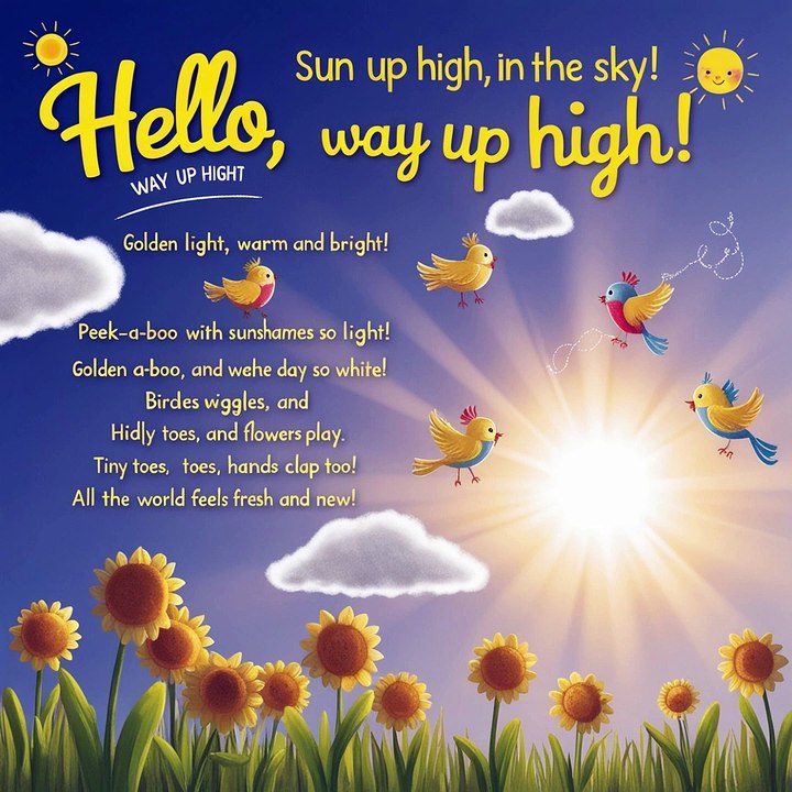 Sun up high, in the sky!