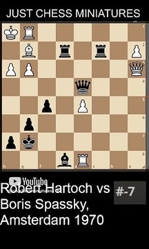 Boris Spassky defeats Hartoch with a ladder checkmate #chess