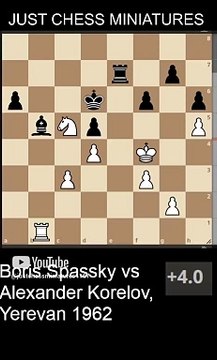 Boris Spassky wins a Pawn against Korelov #chess