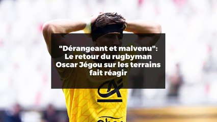 "Dérangeant et malvenu": Le retour du rugbyman Oscar Jégou sur les terrains fait réagir