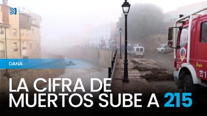 Asciende a 215 el número de víctimas mortales por la DANA en España