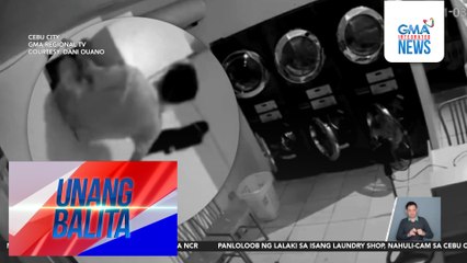 Panloloob ng lalaki sa isang laundry shop, nahuli-cam | Unang Balita