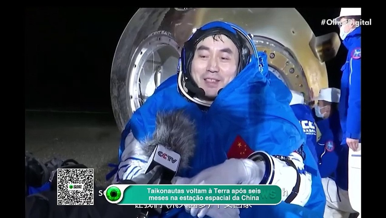 Taikonautas voltam à Terra após seis meses na estação espacial da China