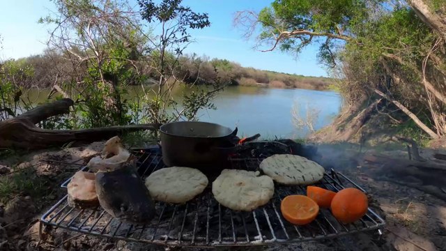 PESCA Y COCINA de Tararira en ARROYO URQUIZA, aventura en la naturaleza y pescado frito, pesca de barrio