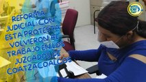 Reforma Judicial: con esta protesta volvieron al trabajo en los juzgados de Coatzacoalcos