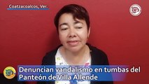 Denuncian vandalismo en tumbas del Panteón de Villa Allende