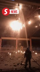 Lorry driver nabbed in Teluk Intan after unlicensed fireworks display sparks blaze