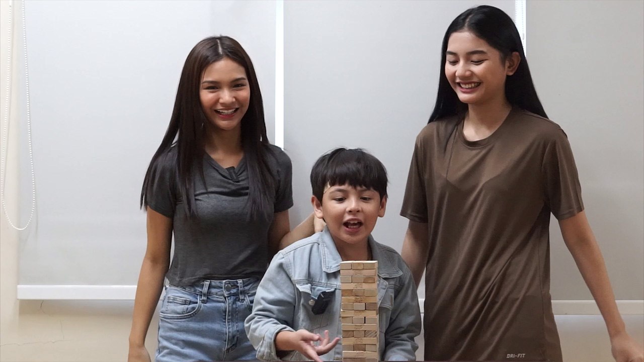 Forever Young: Jenga game with Euwenn Mikaell, Althea Ablan, and Princess Aliyah