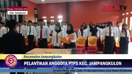 Panwascam Jampangkulon Lantik 75 Anggota PTPS Se-Kecamatan