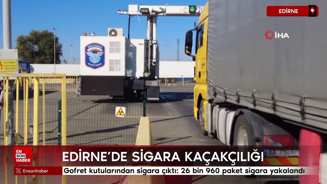 Edirne'de gofret kutularından sigara çıktı: 26 bin 960 paket sigara yakalandı