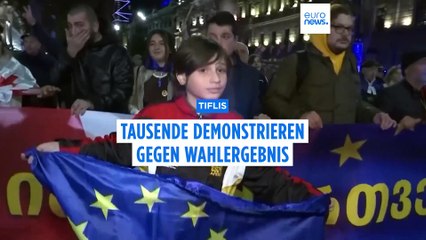 Tiflis: Tausende demonstrieren gegen Wahlergebnis