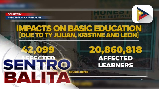 DepEd, magpapatupad ng learning program para mahabol ang mga nawalang klase dahil sa mga bagyo