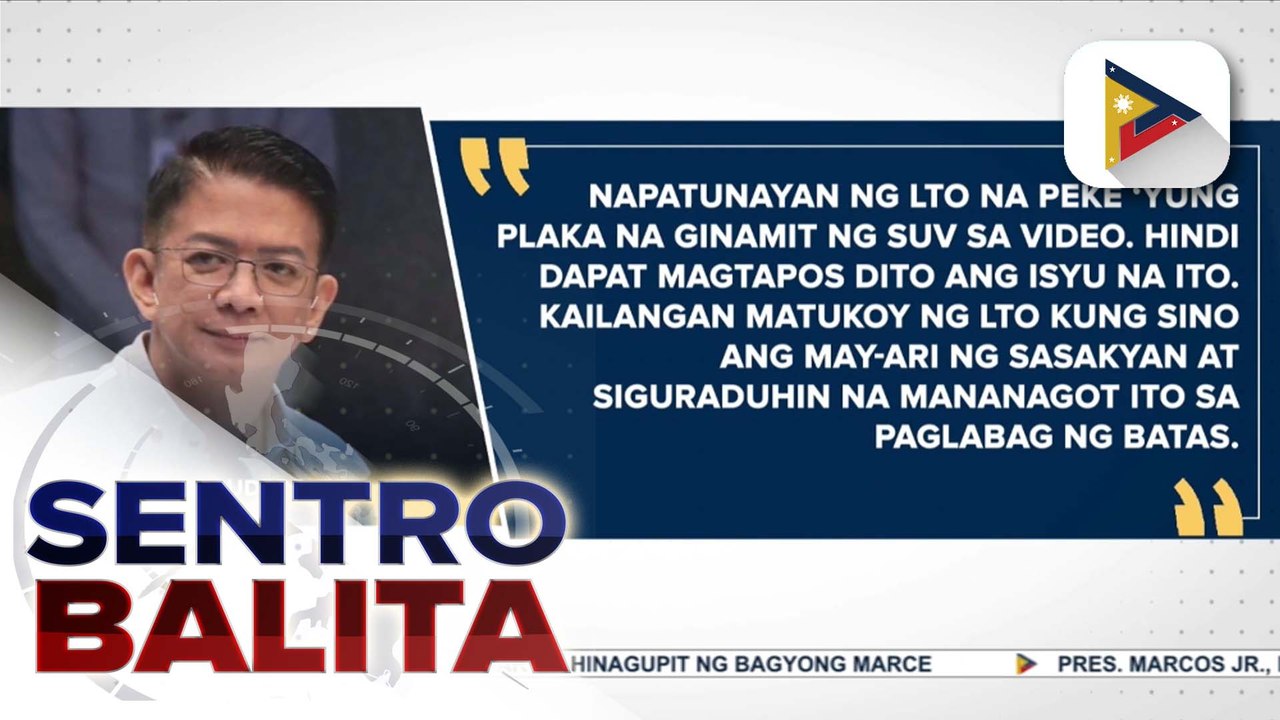 SP Escudero, pinaiimbestigahan sa LTO ang nag-viral na paggamit ng pekeng protocol plate 'No. 7' ng isang SUV