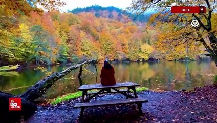 Yedigöller sonbahar renklerine büründü