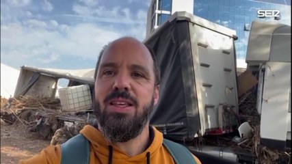 Javier Ruiz, enviado especial de la SER, en Ribarroja de Turia