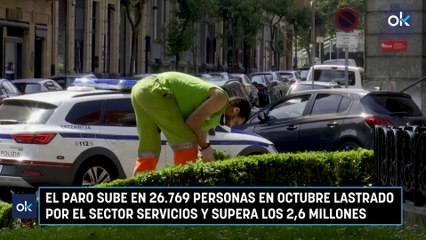 El paro sube en 26.769 personas en octubre lastrado por el sector servicios y supera los 2,6 millones