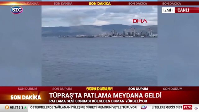 TÜPRAŞ'ta patlama meydana geldi! İlk görüntüler