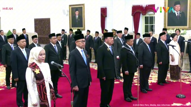Prabowo Lantik 2 Jenderal Polisi Rangkap Jabatan Menteri