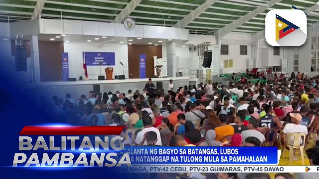 Mga nasalanta ng bagyo sa Batangas, lubos ang pasasalamat sa natanggap na tulong mula sa pamahalaan