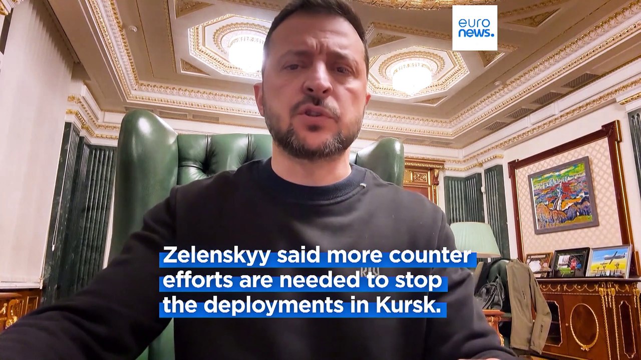 As many as 11,000 North Korean troops now in Kursk, Zelenskyy says