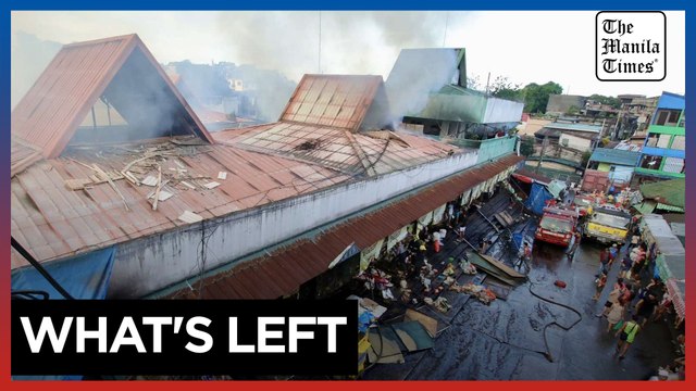 Vendors sort out salvageable items after Quezon City market fire