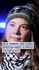 Greta Thunberg Joins Protest Rally in Georgia 🇬🇪
