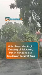 Hujan Deras, Kota Sukabumi Dikepung Banjir dan Pohon Tumbang