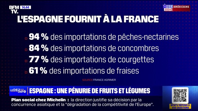 Après les inondations en Espagne, y a-t-il un risque de pénurie de fruits et légumes? BFMTV répond à vos questions