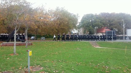 Portsmouth sailors march in unison ahead of London Remembrance services