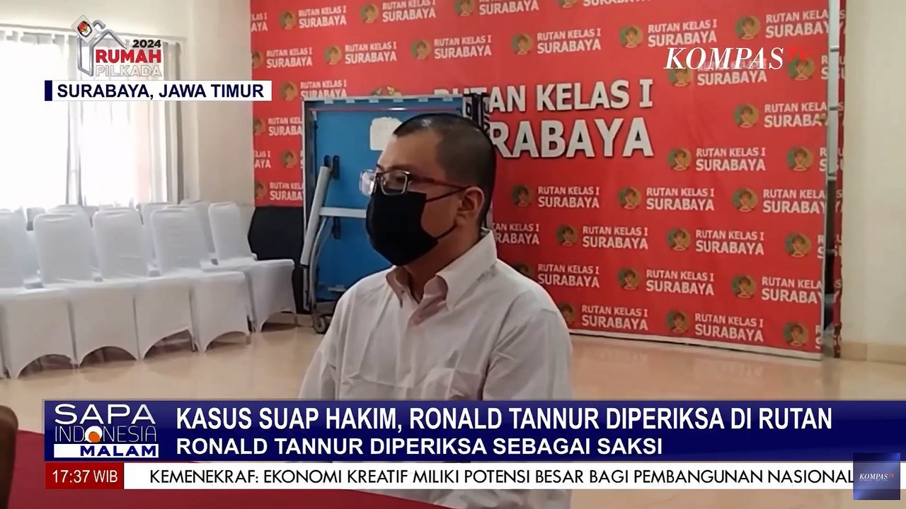Ronald Tannur Diperiksa sebagai Saksi dalam Kasus Suap Tiga Hakim di PN Surabaya
