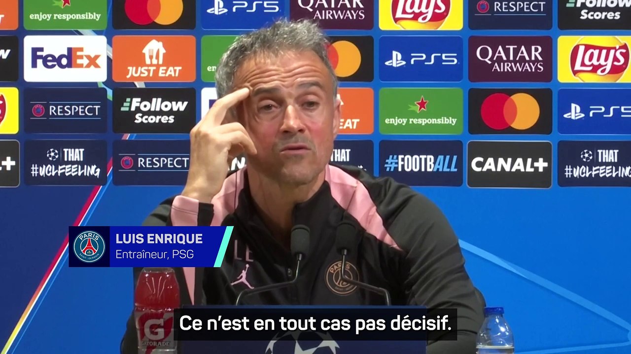 Luis Enrique : "Ce n'est pas un match décisif"